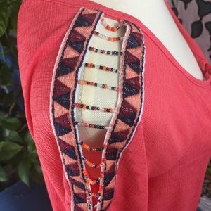 Corvia Beaded Shoulder Blouse